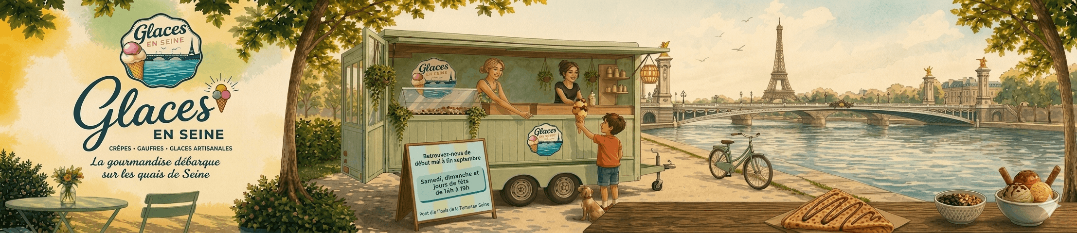 Glaces en Seine — privatisation pour mariage et événements