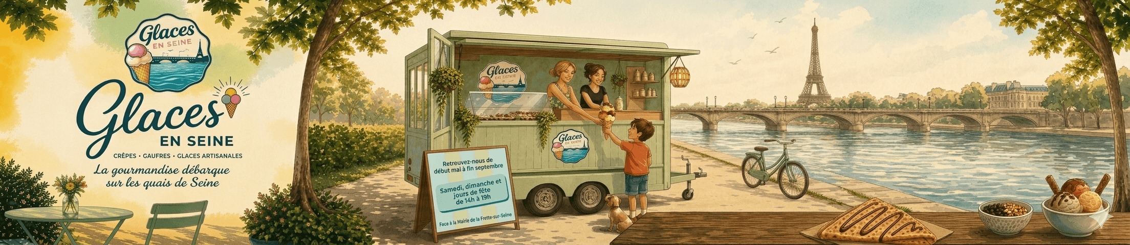 Emplacement Glaces en Seine — Quai de Seine, La Frette-sur-Seine